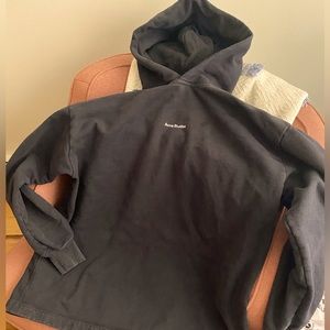 Acne Black Hooded Sweatshirt